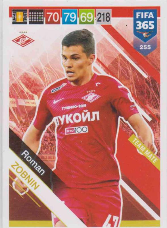 Adrenalyn XL FIFA 365 2019 - 255  Roman Zobnin (FC Spartak Moskva) Team Mate