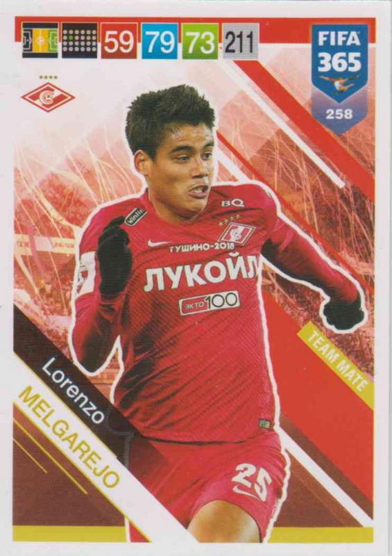 Adrenalyn XL FIFA 365 2019 - 258  Lorenzo Melgarejo (FC Spartak Moskva) Team Mate