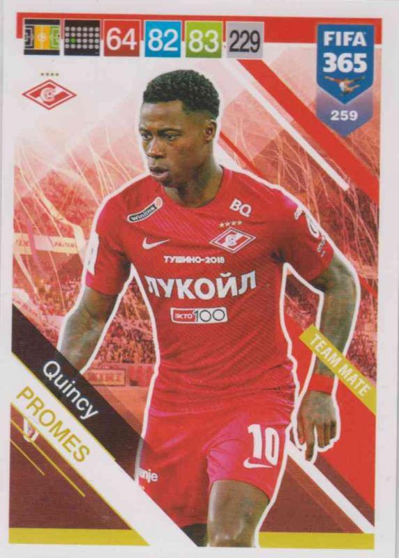 Adrenalyn XL FIFA 365 2019 - 259  Quincy Promes (FC Spartak Moskva) Team Mate