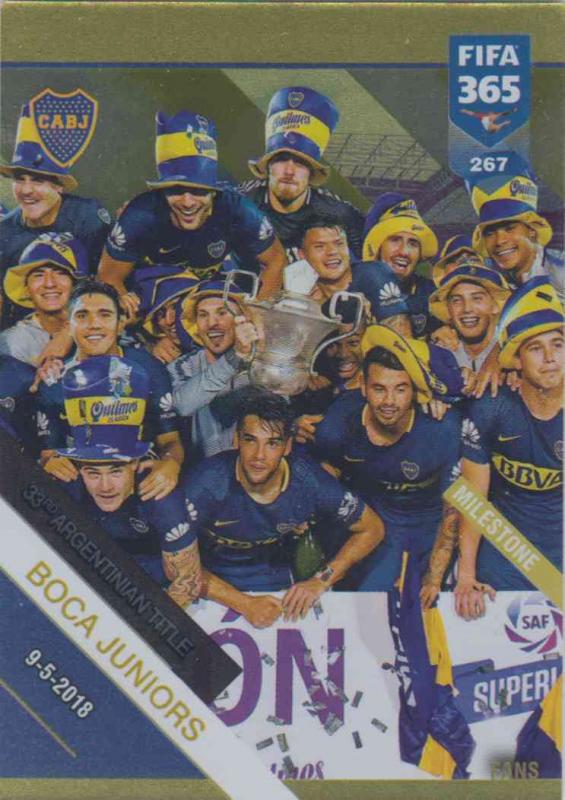 Adrenalyn XL FIFA 365 2019 - 267  Boca Juniors 33rd Argentinian Title (Boca Juniors) Milestone
