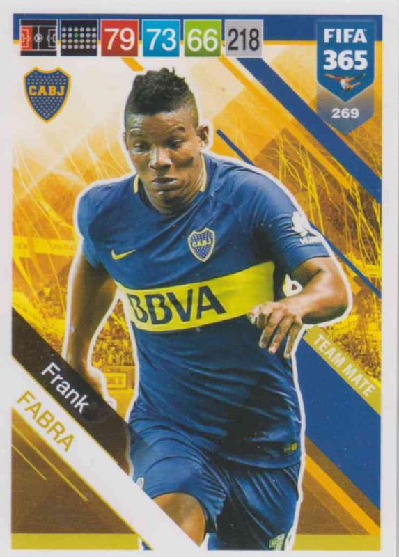 Adrenalyn XL FIFA 365 2019 - 269  Frank Fabra (Boca Juniors) Team Mate