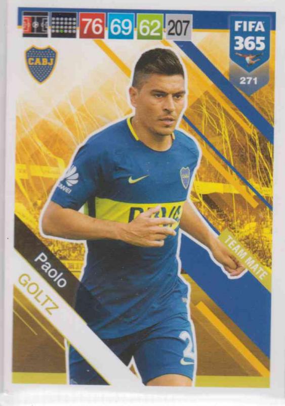 Adrenalyn XL FIFA 365 2019 - 271  Paolo Goltz (Boca Juniors) Team Mate
