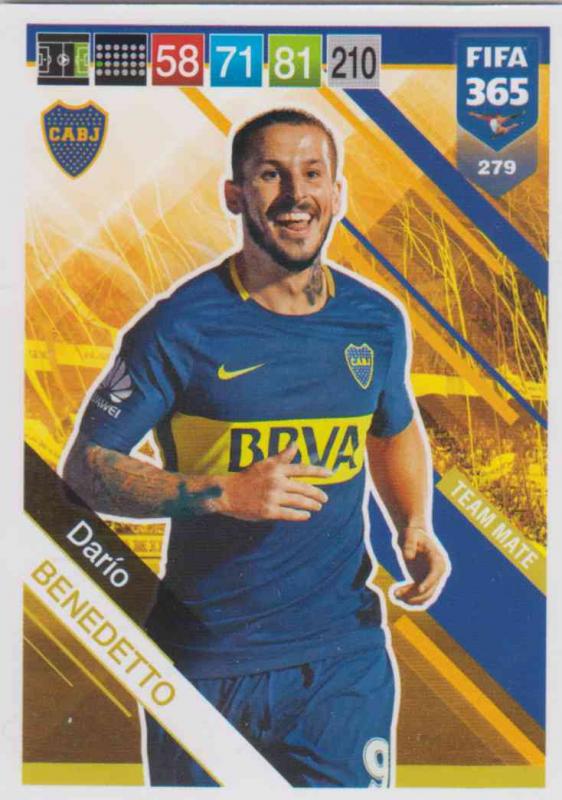 Adrenalyn XL FIFA 365 2019 - 279  Darío Benedetto (Boca Juniors) Team Mate