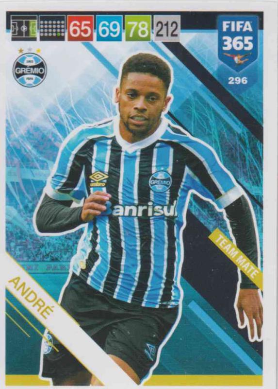 Adrenalyn XL FIFA 365 2019 - 296  André (Grêmio) Team Mate