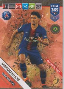 Adrenalyn XL FIFA 365 2019 - 311  Marquinhos (Paris Saint Germain) Defensive Rock