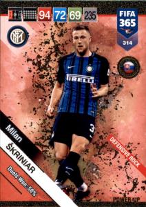 Adrenalyn XL FIFA 365 2019 - 314  Milan Škriniar (FC Internazionale) Defensive Rock