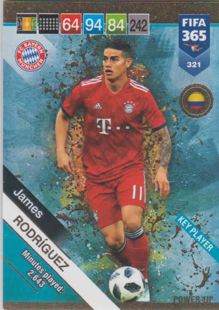 Adrenalyn XL FIFA 365 2019 - 321 James Rodríguez (FC Bayern München) Key Players