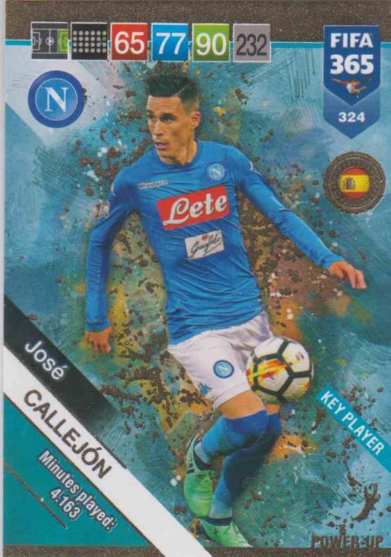 Adrenalyn XL FIFA 365 2019 - 324  José Callejón (SSC Napoli) Key Players