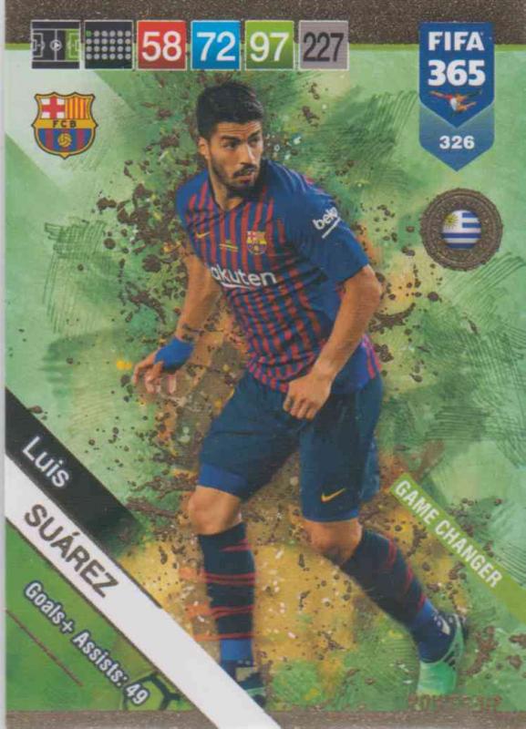 Adrenalyn XL FIFA 365 2019 - 326  Luis Suárez (FC Barcelona) Game Changers