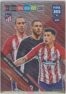 Adrenalyn XL FIFA 365 2019 - 334  Godín / Oblak / Giménez (Atlético de Madrid) Defensive Wall
