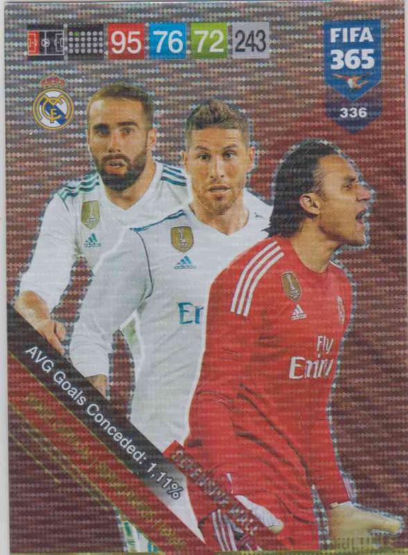 Adrenalyn XL FIFA 365 2019 - 336  Carvajal / Ramos / Navas (Real Madrid CF) Defensive Wall
