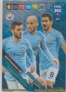 Adrenalyn XL FIFA 365 2019 - 337  Silva / Silva / Gündogan (Manchester City FC) Midfield Engine