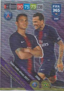 Adrenalyn XL FIFA 365 2019 - 346  Thiago Silva / Dani Alves (Paris Saint Germain) Club & Country