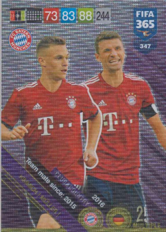 Adrenalyn XL FIFA 365 2019 - 347  Joshua Kimmich / Thomas Müller (FC Bayern München) Club & Country