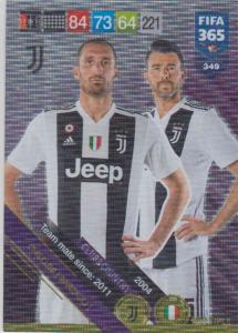 Adrenalyn XL FIFA 365 2019 - 349  Giorgio Chiellini / Andrea Barzagli (Juventus) Club & Country