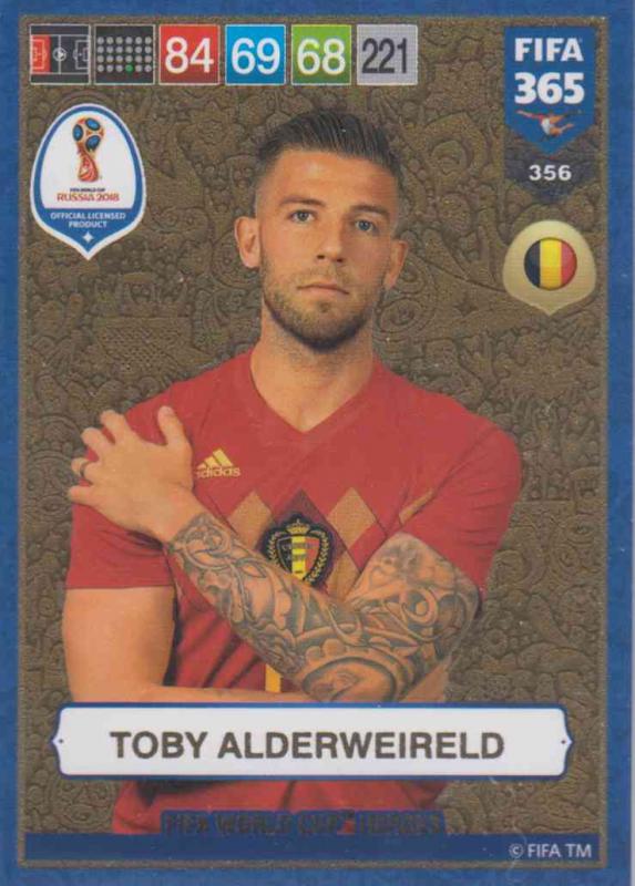 Adrenalyn XL FIFA 365 2019 - 356  Toby Alderweireld (Belgium) FIFA World Cup Heroes