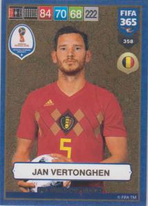 Adrenalyn XL FIFA 365 2019 - 358  Jan Vertonghen (Belgium) FIFA World Cup Heroes