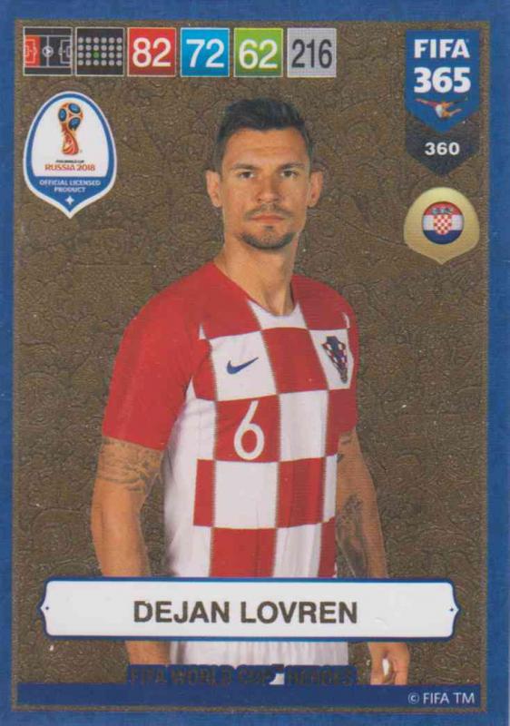 Adrenalyn XL FIFA 365 2019 - 360  Dejan Lovren (Croatia) FIFA World Cup Heroes