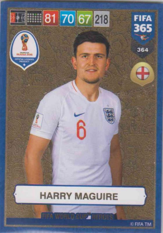 Adrenalyn XL FIFA 365 2019 - 364  Harry Maguire (England) FIFA World Cup Heroes