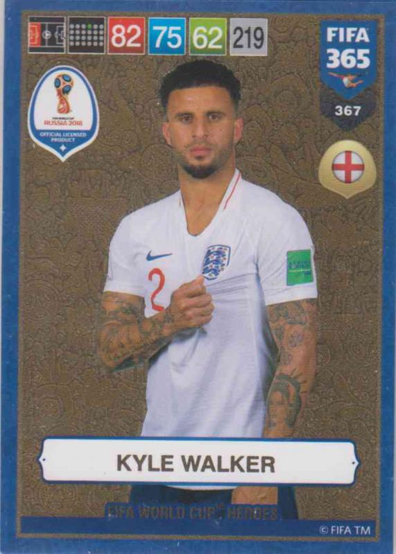 Adrenalyn XL FIFA 365 2019 - 367  Kyle Walker (England) FIFA World Cup Heroes