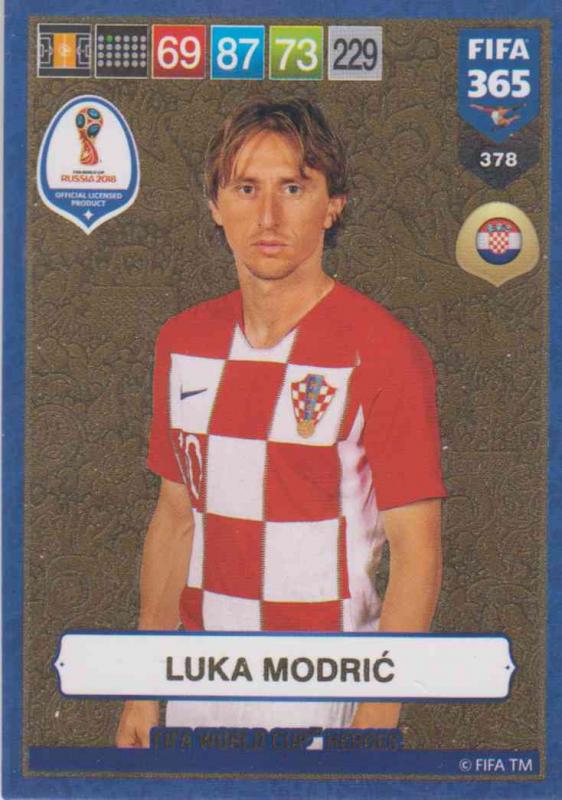 Adrenalyn XL FIFA 365 2019 - 378  Luka Modrić (Croatia) FIFA World Cup Heroes