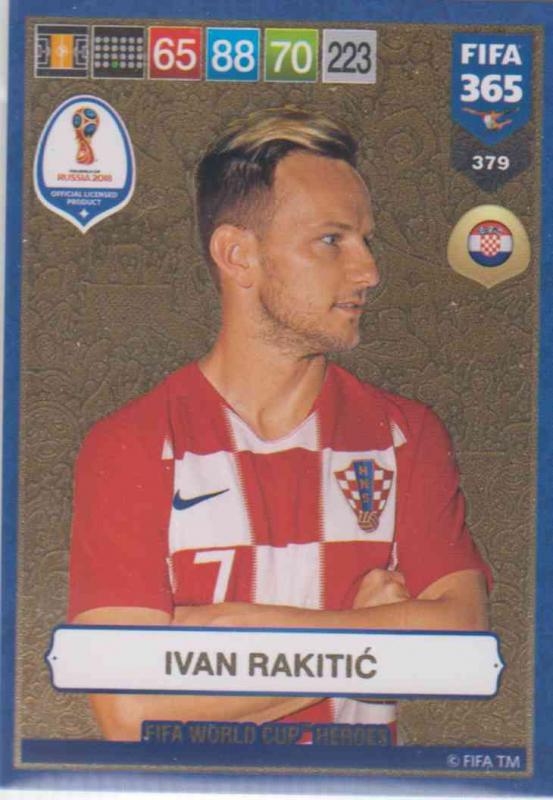 Adrenalyn XL FIFA 365 2019 - 379  Ivan Rakitić (Croatia) FIFA World Cup Heroes