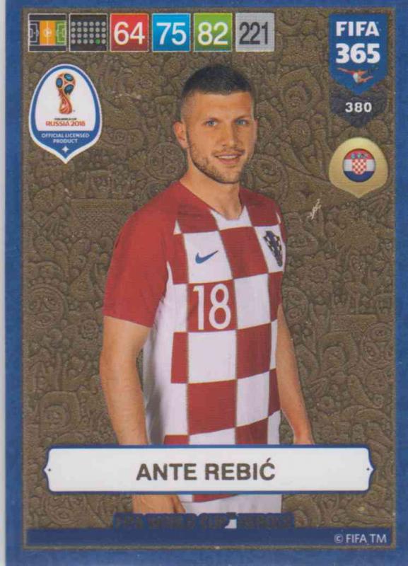 Adrenalyn XL FIFA 365 2019 - 380  Ante Rebić (Croatia) FIFA World Cup Heroes