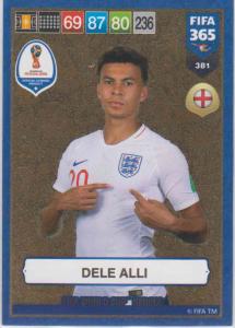 Adrenalyn XL FIFA 365 2019 - 381  Dele Alli (England) FIFA World Cup Heroes