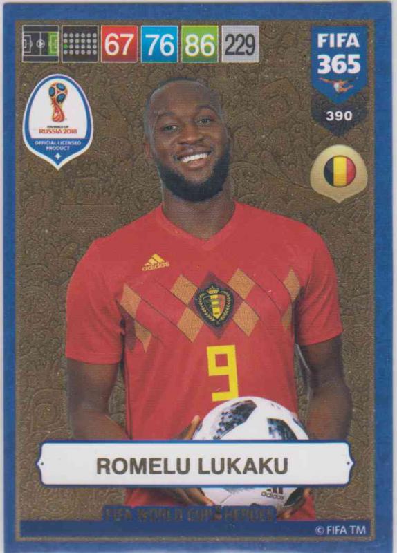 Adrenalyn XL FIFA 365 2019 - 390  Romelu Lukaku (Belgium) FIFA World Cup Heroes
