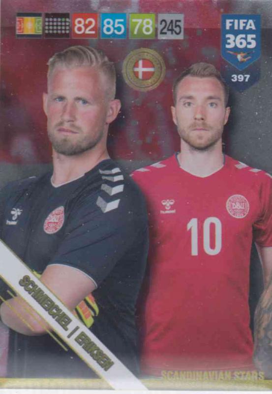 Adrenalyn XL FIFA 365 2019 - 397  Schmeichel / Eriksen (Denmark) Scandinavian Stars