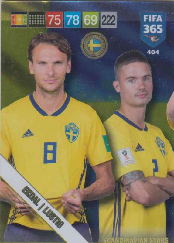 Adrenalyn XL FIFA 365 2019 - 404  Ekdal / Lustig (Sweden) Scandinavian Stars