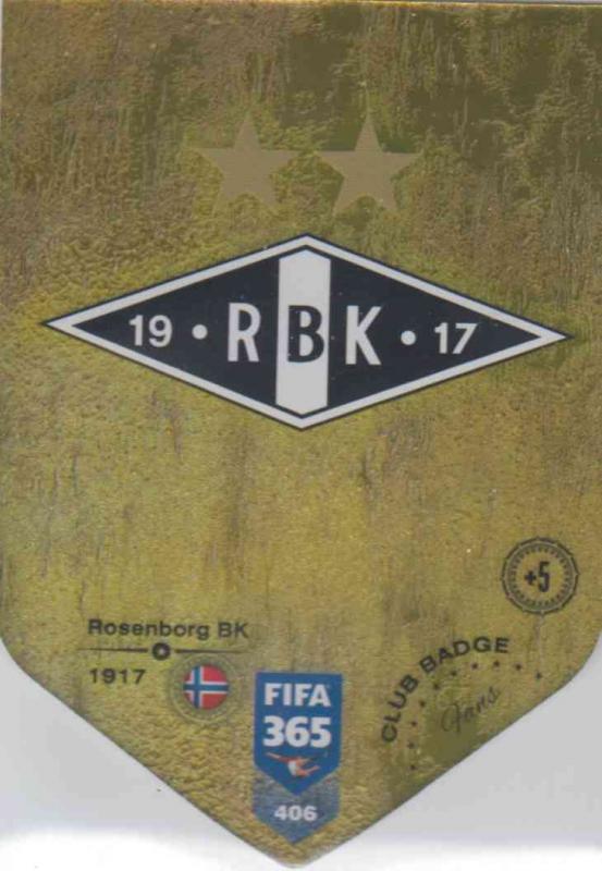Adrenalyn XL FIFA 365 2019 - 406  Club Badge (Rosenborg BK) Club Badge