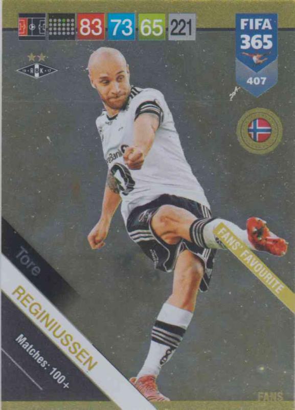 Adrenalyn XL FIFA 365 2019 - 407  Tore Reginiussen (Rosenborg BK) Fans' Favourite