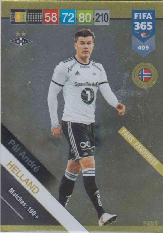 Adrenalyn XL FIFA 365 2019 - 409  Pål André Helland (Rosenborg BK) Fans' Favourite