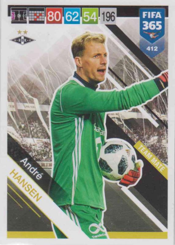 Adrenalyn XL FIFA 365 2019 - 412  André Hansen (Rosenborg BK) Team Mate