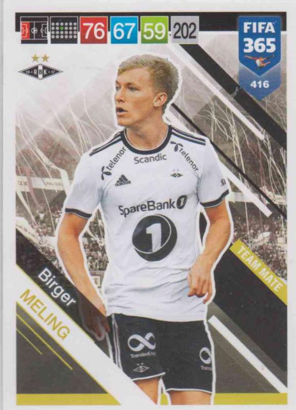 Adrenalyn XL FIFA 365 2019 - 416  Birger Meling (Rosenborg BK) Team Mate