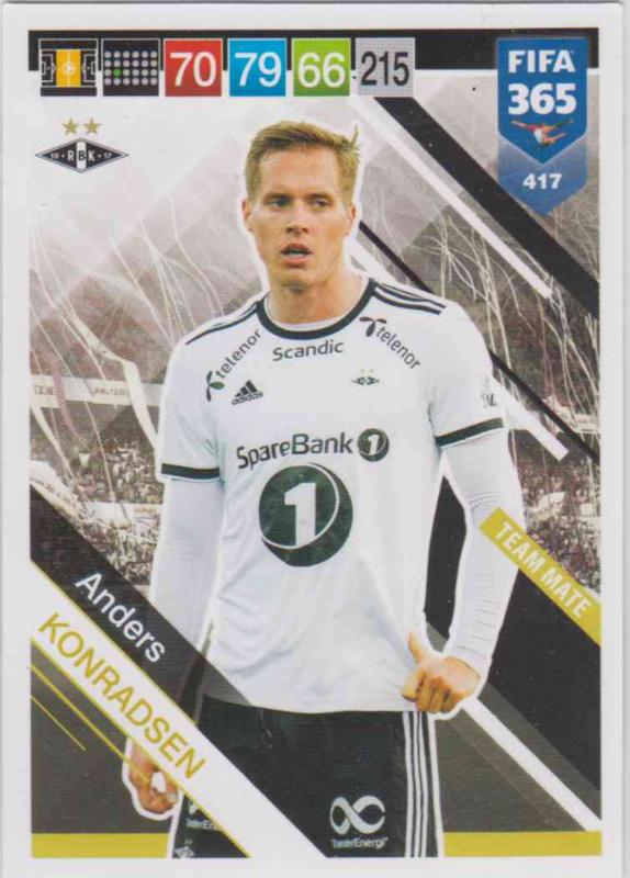 Adrenalyn XL FIFA 365 2019 - 417  Anders Konradsen (Rosenborg BK) Team Mate