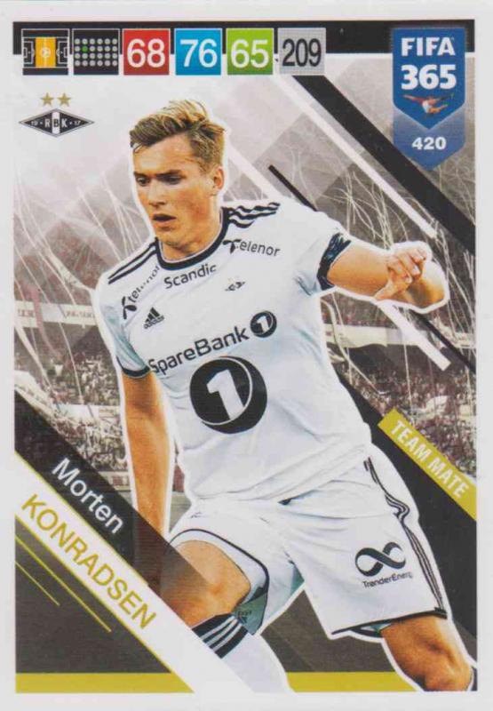 Adrenalyn XL FIFA 365 2019 - 420  Morten Konradsen (Rosenborg BK) Team Mate