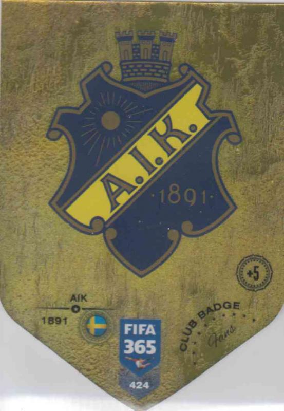 Adrenalyn XL FIFA 365 2019 - 424  Club Badge (AIK) Club Badge