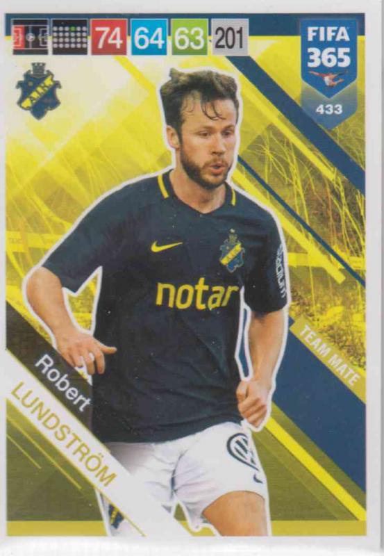 Adrenalyn XL FIFA 365 2019 - 433  Robert Lundström (AIK) Team Mate