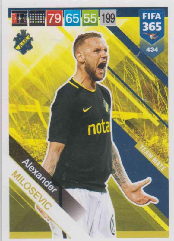 Adrenalyn XL FIFA 365 2019 - 434  Alexander Milosevic (AIK) Team Mate