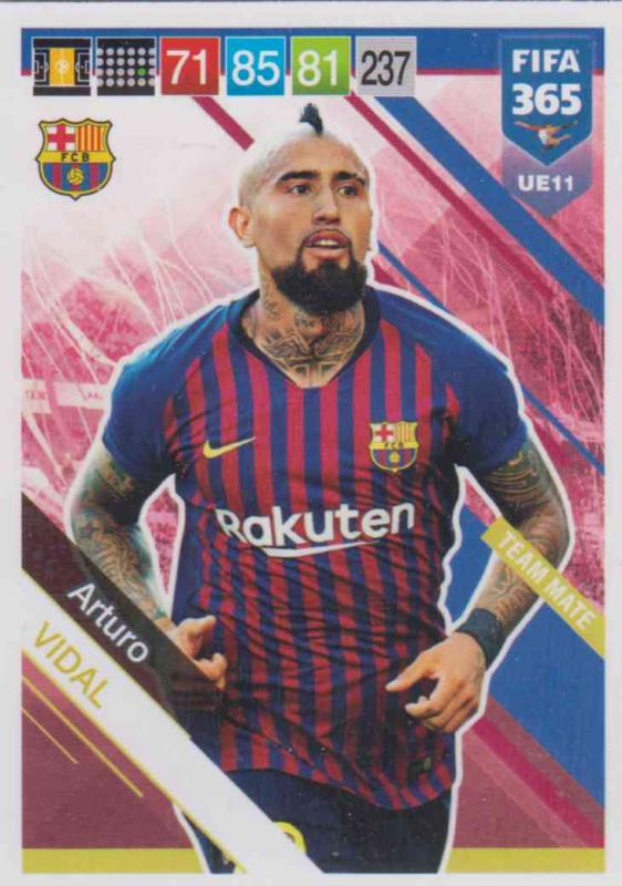 Adrenalyn XL FIFA 365 2019 UPDATE #011 Arturo Vidal (FC Barcelona)  Team Mate