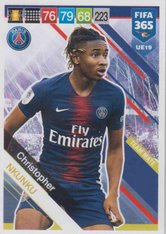 Adrenalyn XL FIFA 365 2019 UPDATE #019 Christopher Nkunku (Paris Saint-Germain)  Team Mate