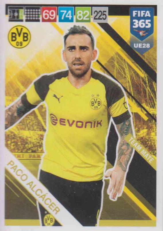 Adrenalyn XL FIFA 365 2019 UPDATE #028 Paco Alcácer (Borussia Dortmund)  Team Mate