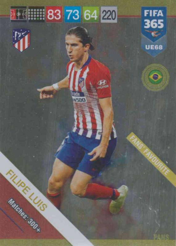 Adrenalyn XL FIFA 365 2019 UPDATE #068 Filipe Luis (Atlético de Madrid)  Fans' Favourites