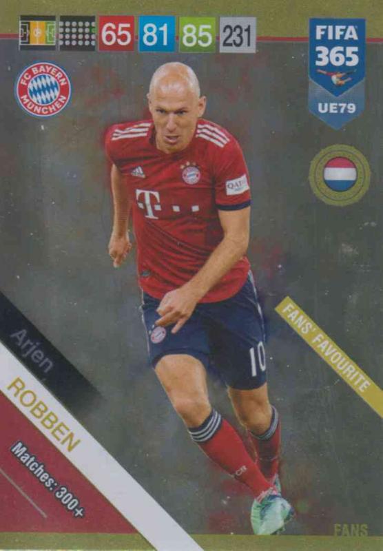 Adrenalyn XL FIFA 365 2019 UPDATE #079 Arjen Robben (FC Bayern München)  Fans' Favourites