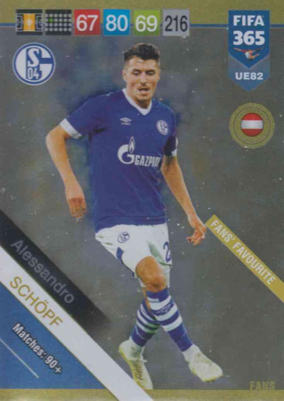 Adrenalyn XL FIFA 365 2019 UPDATE #082 Alessandro Schöpf (FC Schalke 04)  Fans' Favourites