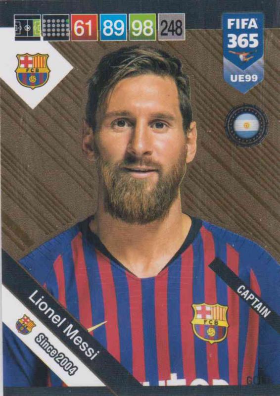 Adrenalyn XL FIFA 365 2019 UPDATE #099 Lionel Messi (FC Barcelona)  Captains