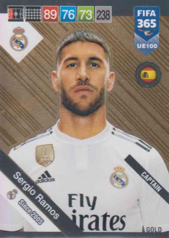 Adrenalyn XL FIFA 365 2019 UPDATE #100 Sergio Ramos (Real Madrid CF)  Captains