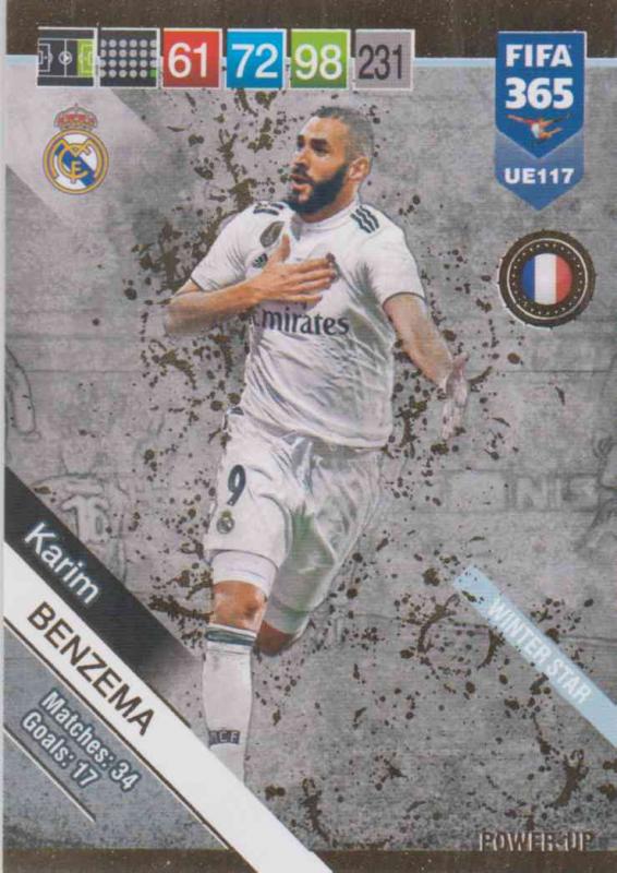 Adrenalyn XL FIFA 365 2019 UPDATE #117 Karim Benzema (Real Madrid CF)  Winter Stars